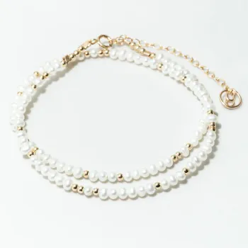 Bracelet collier Queen or perles de culture