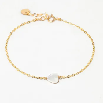 Bracelet coeur nacré
