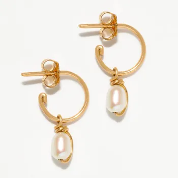 Mini créoles Stella or perle de culture