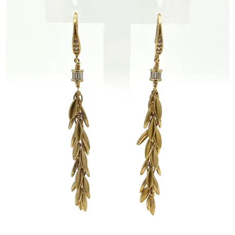 Boucles d'oreilles pendante Charlize or