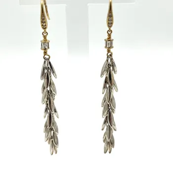 Boucles d'oreilles pendante Charlize bicolor