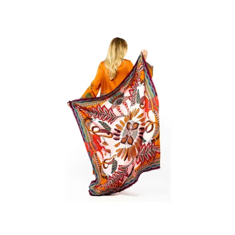 Foulard Pony Pony Rose 130cmx130cm 