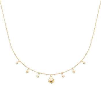 Collier soleil radieux or