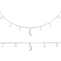 Collier étoiles et lune argent