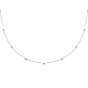 Collier grandes billes d'argent 