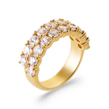 Bague large et zircon