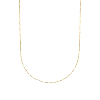 Collier chaine pastille plaqué or