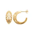 Boucles d'oreilles créoles microserti plaqué or