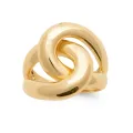 Bague twist plaqué or