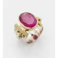 Bague Thea argent sillimanite rouge 