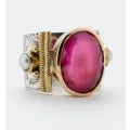 Bague Thea argent sillimanite rouge 