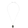 Collier argent onyx noir