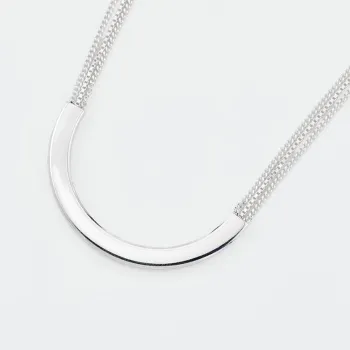 Sautoir argent multifils