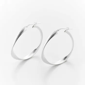 Boucles d'oreilles argent creoles triangle