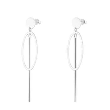 Boucles d'oreille argent puce et pendante