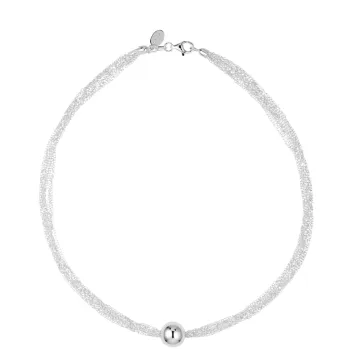 Collier argent microchainettes